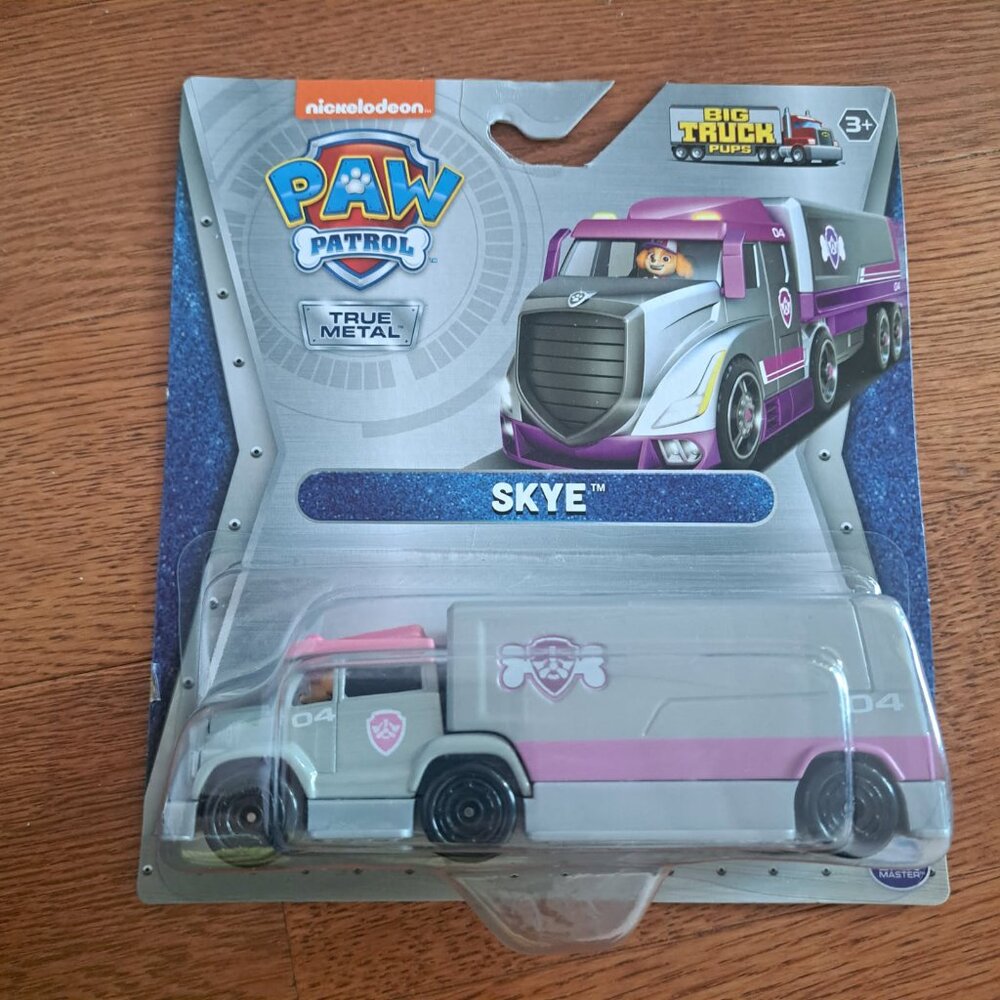 Paw Patrol True Metal Big Rigs Skye Vehicles Truck grey pink new Spin Master
